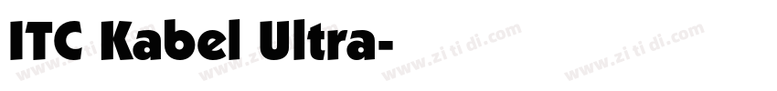 ITC Kabel Ultra字体转换